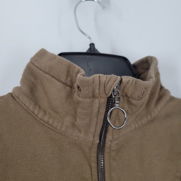 Sweaty Betty Brown Faux Sheerling Teddy Quarter Zip Jacket M - Picture 6 of 9